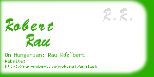 robert rau business card